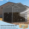 thumbnail image 3 of Hommow Outdoor 5" x 7.2" x 5.4" Black Storage Shed Carport Canopy, 3 of 7