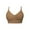 Brown, variant on Helii Sport Bras for Women High support No Underwire, Seamless Full Coverage V-Bralette Push Up Comforable Bras Coffee L