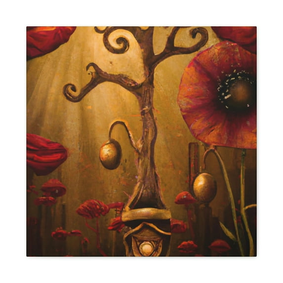 Poppy in Steampunk Gloom - Canvas