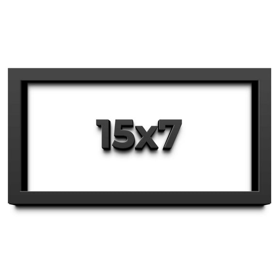15x7 Shadow Box Frame Black | 1 inches Deep Real Wood Contemporary Shadowbox Display Frame | UV