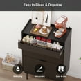thumbnail image 3 of MEISSALIVVE 41"x45" Black Sideboard Buffet Cabinet with 5 Drawers, Large Modern Coffee Bar Storage Cabinet for Kitchen, Living Room, Entryway, 3 of 11
