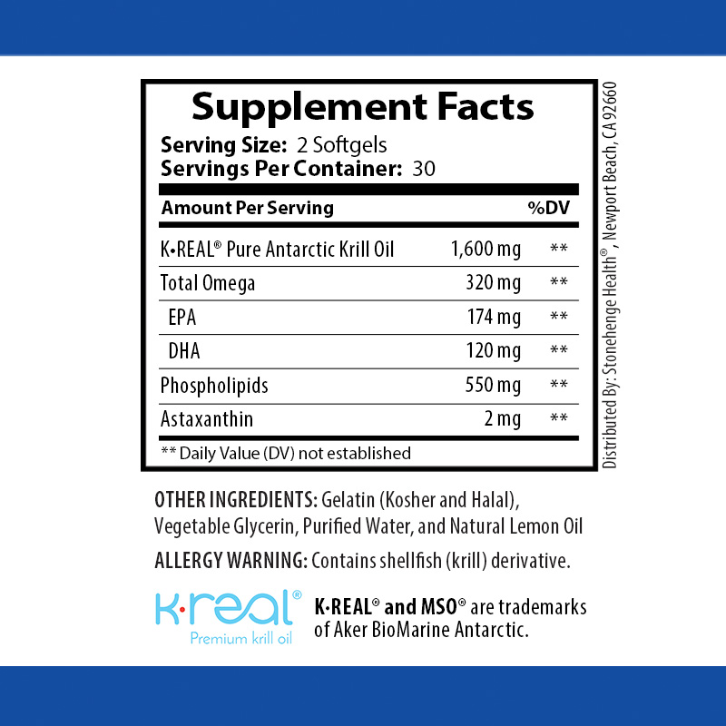 Buy Stonehenge Health Krill Oil Supplements, 1600 mg Gels, 60 Count