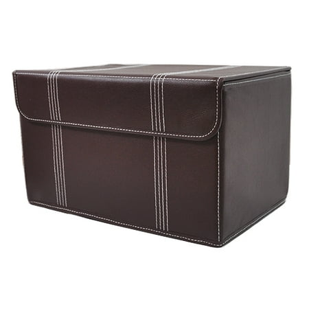 leather storage lid faux box roosevelt collapsible 15in