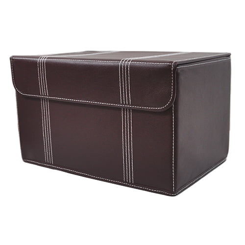 Roosevelt Faux Leather Storage Box With, Leather Storage Boxes With Lids