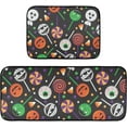 thumbnail image 7 of Cute Lollipops Halloween Kitchen Rugs 2 Pieces, Sweets Candies Floor Mat Room Area Rug Washable Carpet Perfect for Living Room Bedroom Entryway, 7 of 7