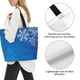 thumbnail image 3 of Balery Blue Christmas With Snowflakes Bolsa Tote Estilo Estético con Cremalleras, Bolsa de Hombro, Bolsa de Compras Grande y Plegable, 3 of 8