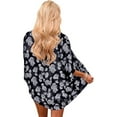 thumbnail image 4 of Vestes Légères pour Femmes Cardigan à Manches Kimono Imprimé Chemise Décontractée Ample et Couvrante Hauts Cardigans pour Femmes en Liquidation, 4 of 9