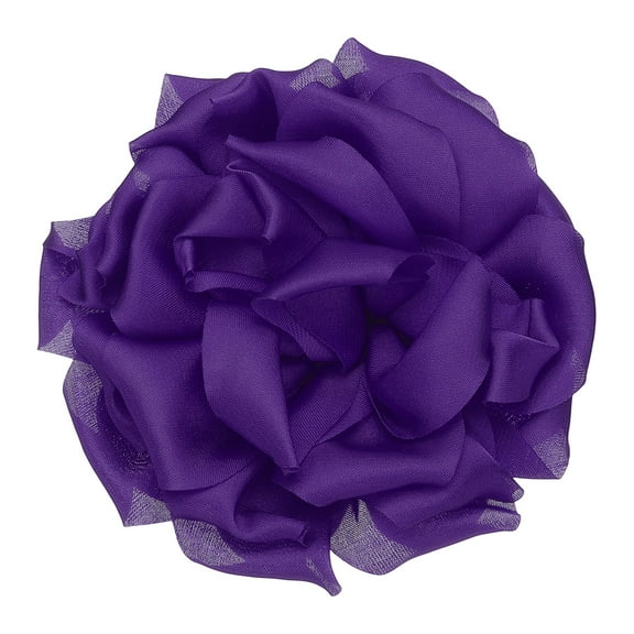 Uxcell Rose Flower Brooches and Pins, 4.3 in Flower Lapel Pins, Large Rose Floral Brooches for Women Wedding Party Dance Dress Suit Clothes Accessories Jewelry Gifts (Style 1 Purple)