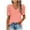 Pink womens tops summer, variant on USSUMA Solid Color Comfy T-Shirts for Women Trendy Short Sleeve Cute Puff Sleeve Dressy Blouse Casual Tops Summer V Neck Women's Tunics Plus Size Shirt 2022