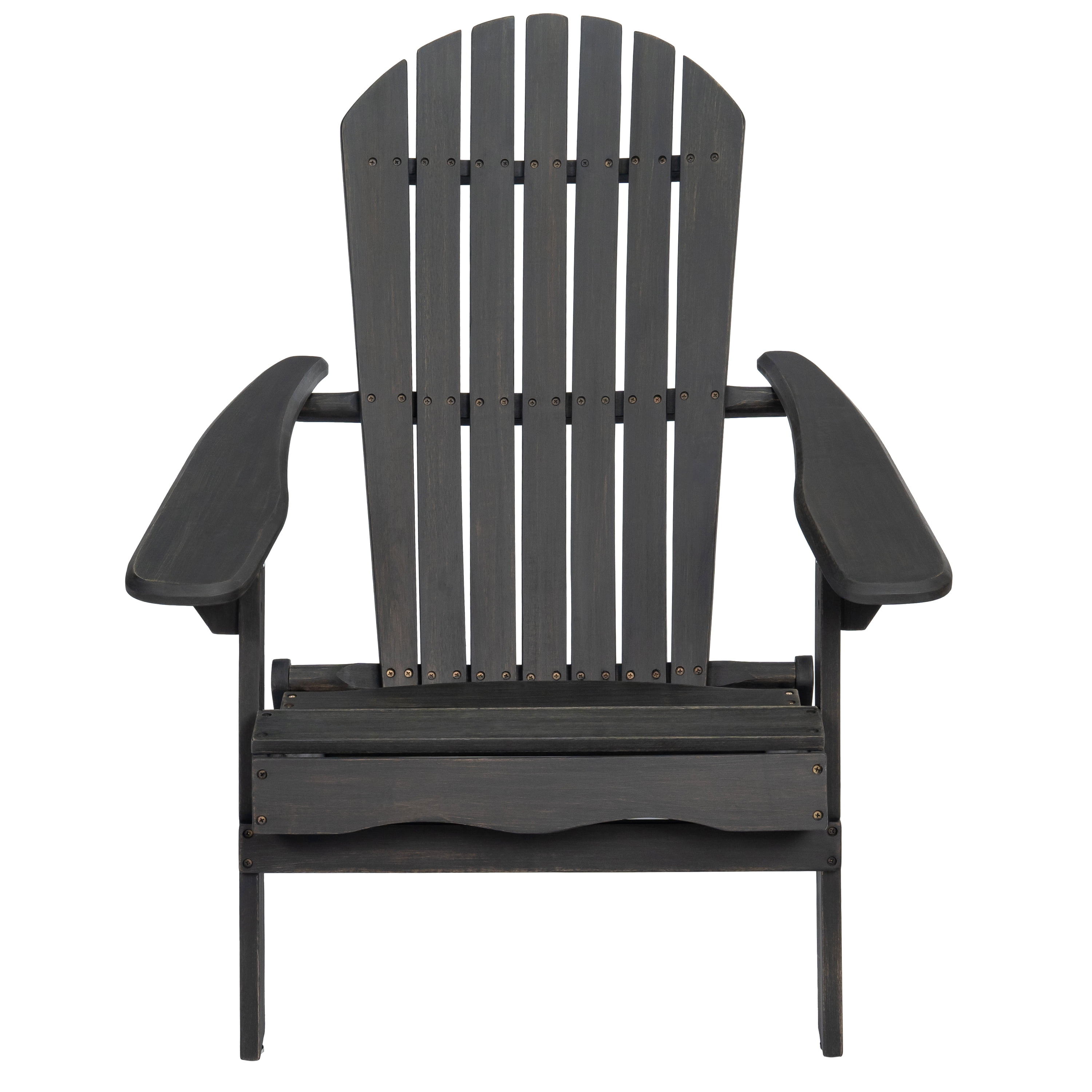 Folding Adirondack Chair, Outdoor Acacia Wood Patio Chair for Garden, White