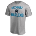 thumbnail image 2 of Men's Ash Miami Marlins Victory Arch T-Shirt, 2 of 3
