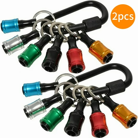 WLGJL 12PCS Bit Holders 1/4 Socket, Hex Shank Screwdriver Bit Holder for Impact Driver Drill Bit Keychain Extension Bar Quick Release Easy Change, Screwdriver Bit Holders