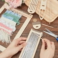 thumbnail image 3 of 8Pcs Weaving Loom Kit Wooden DIY Weaving Loom with Wooden Weaving Stick Weaving Comb and Wood Weaving Crochet Needle Tapestry Knitted Crafts Making for Hanging Decor Woven, 3 of 7