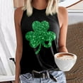 thumbnail image 2 of Débardeurs pour Femmes Tendance Été Coupe Ample Mode Col Rond Sans Manches Imprimé Décontracté Basique Plage Graphique Camisole Chemise Noire L, 2 of 4