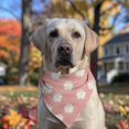 thumbnail image 2 of Dog Bandana 1 Pack,Pink Daisy Flower White Blooms Pattern Bandanas for Dogs,Cat Bandana,Small/ Large Dog Bandana 2 Size,Dog Bandanas Girl Boy, 2 of 6
