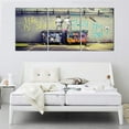 thumbnail image 4 of Hieng Large Living Room Canvas Wall Art 3 Panels Graffiti Black Woman Portrait Poster Abstract Street Pop Artwork for Bedroom Bathroom Wall Decor, 4 of 5