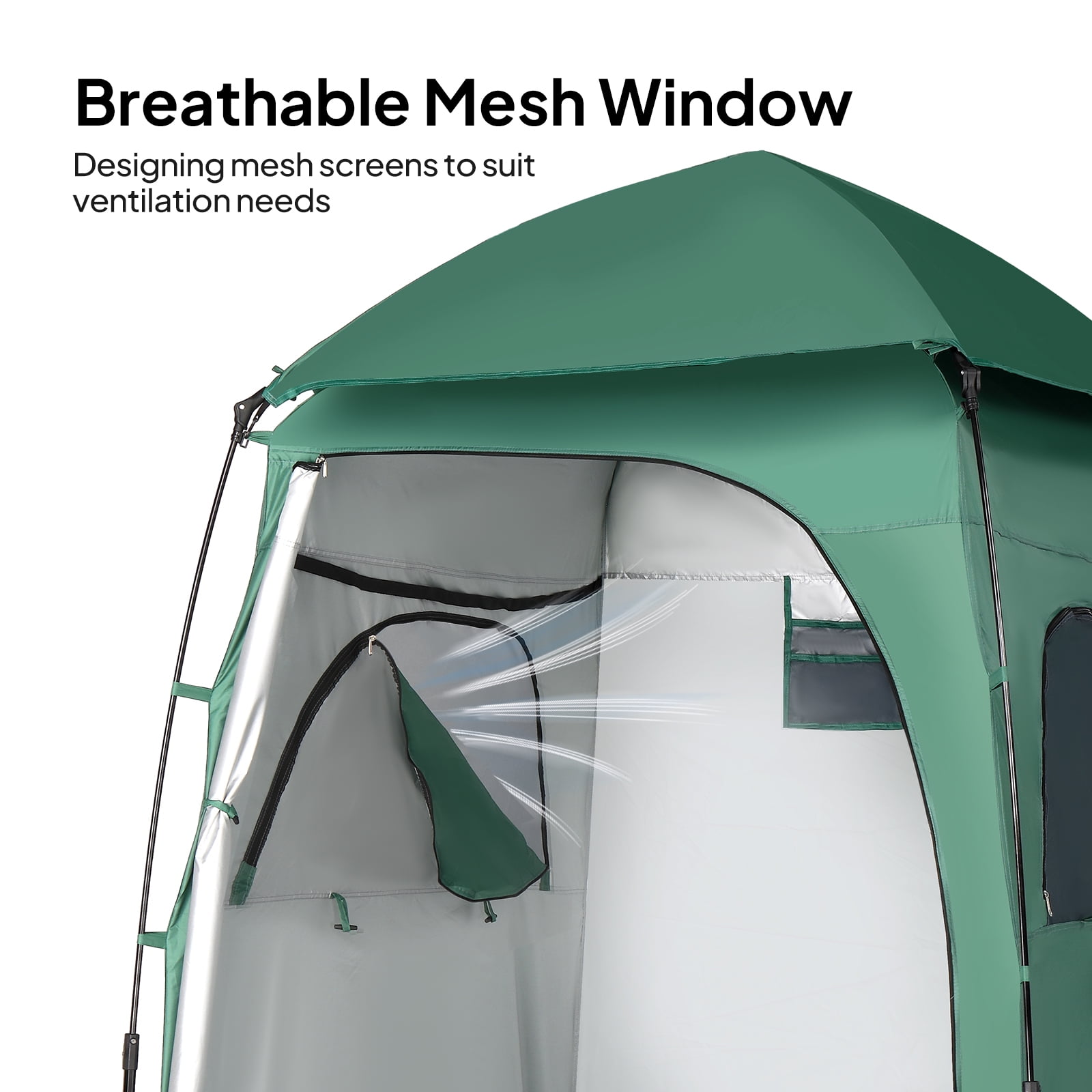 Ktaxon Camping Shower Tent, Waterproof Pop Up Single Changing Tent, Portable Dressing Room, Outdoor Privacy Tent for Beach, HIking, Photography Studio, Green