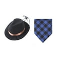 thumbnail image 3 of Dog Clothes,Pet Cowboy Hat Set, Pet + - Scarf Set Cosplay Hat, Pet Daily/Travel/Photo/Party Costume Hat 3Black, 3 of 5