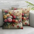 thumbnail image 3 of JEUXUS Printed on Both Sides Flowers Elegant Floral Pictures Red Yellow Pink Blossom Short Plush Pillowcase (Universal 1) White, 3 of 5