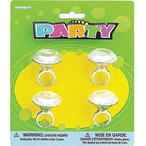 Diamond Ring Party Favors, 4ct