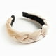 thumbnail image 1 of Diadema de terciopelo trenzado Qarigey estilo bohemio ancha para mujeres y niñas Beige, 1 of 6