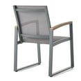 thumbnail image 5 of Adley Outdoor Mesh Dining Chairs with Aluminum Frame, Set of 2, Gray, Gray, 5 of 12