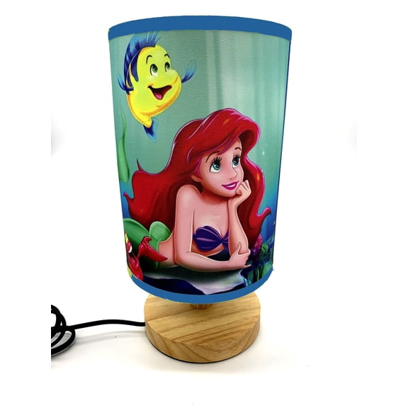 Ariel Table Lamp Night Light Wood Base Room Decoration or Great Gift Ideas