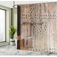 thumbnail image 4 of Ambesonne Old Doors Print Shower Curtain, Wooden Gate Closeup, 69"Wx70"L, Pale Taupe and Dark Rosewood, 4 of 4