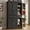 Black, variant on ChVans 71" Tall Kitchen Pantry with 6 Doors, Storage Cabinet with 2 Large Drawer 6 Hanging Shelves, Freestanding Cupboard for Dining Room Living Room