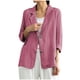 thumbnail image 4 of Vestidos Casuales Para Mujer, Blusas De Mujer De Moda Traje casual de lino con cuello en V para mujer, 4 of 6