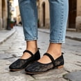 thumbnail image 6 of CHICVOMEY Mesh Ballet Flats for Women Breathable Ballet Flats with Buckle Fashion Fishnet Flats for Women Casual Work Flats, 6 of 9