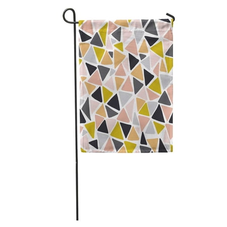 SIDONKU Pattern Triangular Pieces Triangle Abstract Color Creative Geometric Geometrical Graphic Garden Flag Decorative Flag House Banner 28x40 inch