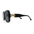 thumbnail image 4 of Classical Womens Oversize 1990s Oversized Butterfly Fashion Sunglasses All Black, 4 of 4
