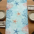 thumbnail image 5 of Table Runners 72 Inches Long Dress Scarves, Coastal Jellyfish Blue Farmhouse Kitchen/Dining Table Runner, Coffee Tablerunners, Summer Beach Nautical Coral Starfish 14x72 Inch, 5 of 9