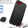 thumbnail image 6 of Designed for iPhone 7/8/SE Heavy Duty Case, Protection Shockproof Dropproof Dustproof Anti-Scratch Phone Case Cover for iPhone 7/8/SE Heavy Duty Case, Black, 6 of 8