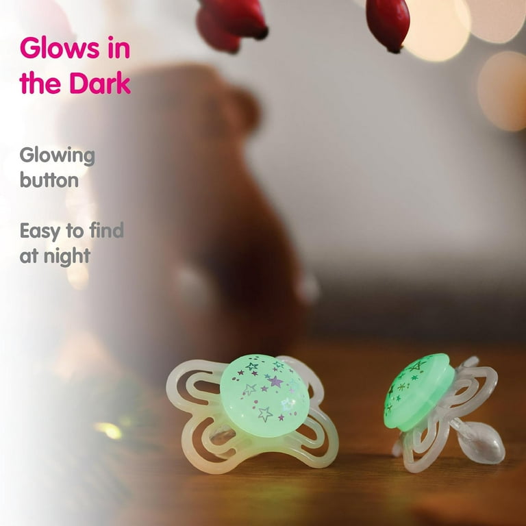 MAM Perfect Night Baby Pacifier Patented Nipple Glows in the Dark