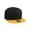 Gold/Black, variant on Cotton Twill Flat Bill 6 Panel Mid Profile Snapback Hat, Gold/Black