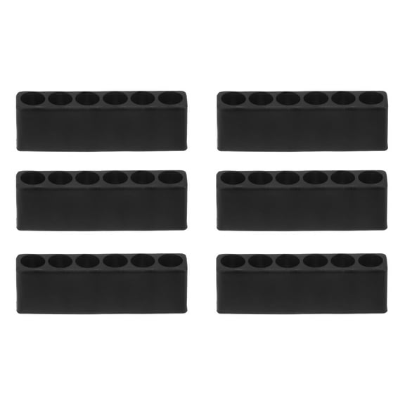 Uxcell 6pcs Screwdriver Bit Holder Organizer 6 Holes Hex Drill Plastic Storage Case for Any 1/4" Metal Driver Bits