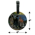 thumbnail image 6 of Great Smoky Mountains National Park Animals North Carolina Tennessee Round Leather Luggage Card Suitcase Carry-On ID Tag, 6 of 6