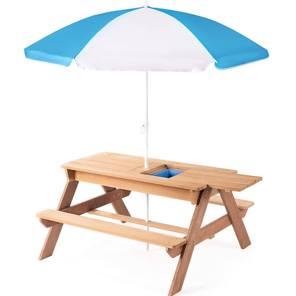Solid Cedar Wood - 3 - in - 1 Table Design - Outdoor Family Fun / Create a Safe and Fun Playground for Kids