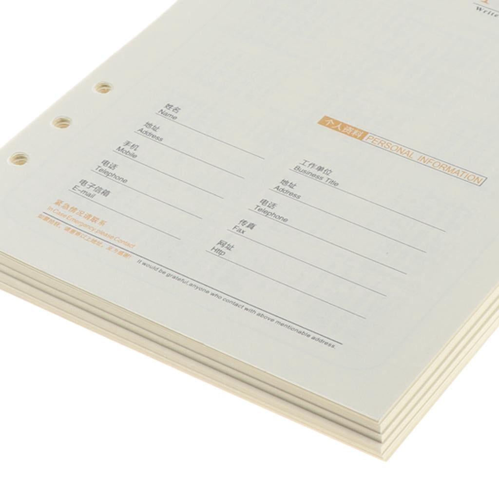 Tongina 2X Loose leaf Binder Paper A5 8.19×5.59inch,Waterproof Ink