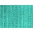 thumbnail image 1 of Ahgly Company Machine Washable Indoor Rectangle Abstract Turquoise Blue Contemporary Area Rugs, 5' x 7', 1 of 4