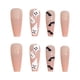 thumbnail image 5 of 24 piezas Prensa de Halloween en las uñas Diseño de fantasma de murciélago largo Uñas falsas Pegamento de ataúd de acrílico rosa en las uñas Cubierta completa Uñas postizas Palo artificial en las, 5 of 5
