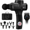LifePro Sonic Pro Massage Gun – Deep Tissue Handheld Massager Gun for Back, Legs & Arms with 10 Speeds, 9 Heads – Portable Electric Muscle Gun for Athletes - Black