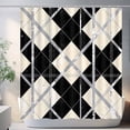 thumbnail image 6 of Shower Curtain 72x72 InchWaterproof Neutral Bathroom Curtain with Hooks, Modern Geometric, 6 of 9