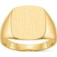 thumbnail image 1 of 14K Yellow Gold 15.0X13.5mm Closed Back Men's Signet Ring (Size 9.5) Made In United States rs311, 1 of 5