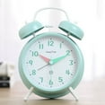 thumbnail image 4 of 4 inches Super Silent Non-Ticking Twin Bell Alarm Clock, Luminous, No Snooze, Battery Operated, Louder Bell for Heavy Sleepers, 4 of 11