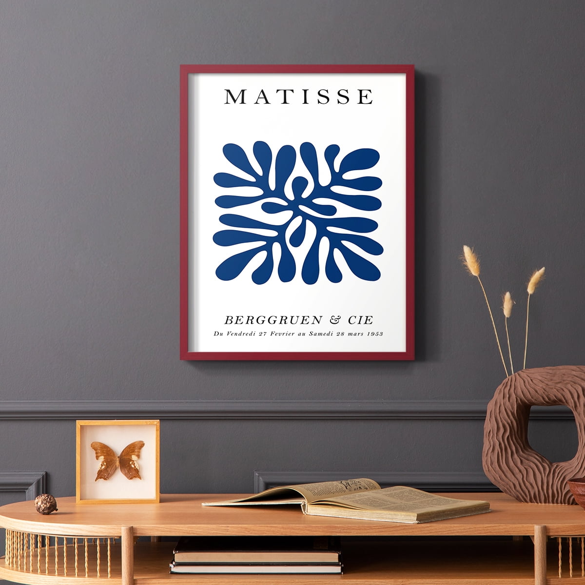 Matisse CCCI in Red Solid Wood 22 x 28 Framed Print