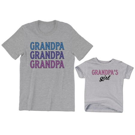 

Grandpa Men s T-Shirt Matching Tee Grandpa s Girl Kids Toddler Shirt Youth