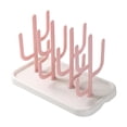 thumbnail image 2 of Secador de botellas para encimera, organizador de fácil almacenamiento, estante para secar tazas, pajitas, cepillos, piezas para botellas, accesorios rosa, 2 of 8